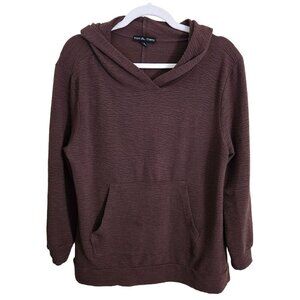 Kim & Cami Brown Textured Hoodie Size S